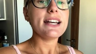 Hot blonde with big boobs solo