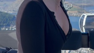 PAWG give a BJ on the Gondola.. followed my fuck fest and CREAMPIE by the fireplace!