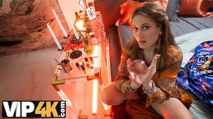 DEBT4k. Young fortune-teller with firm tits and nice ass provided a magical ritual with her pussy